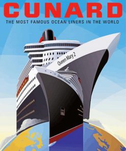 Queen Elizabeth Cruise Ship Paint By Numbers