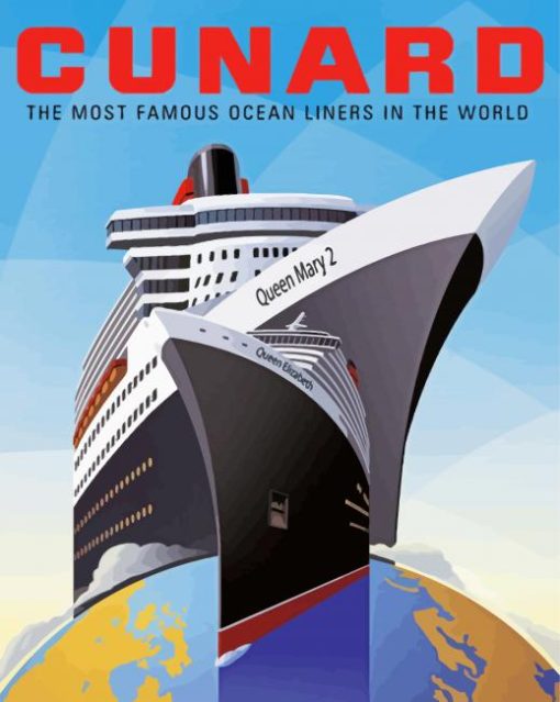 Queen Elizabeth Cruise Ship Paint By Numbers