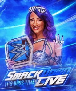 Sasha Banks Smackdown Paint By Numbers