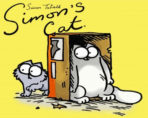 Simons Cat Cartoon Poster Paint By Number