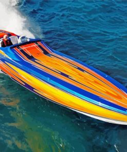 Speed Boat Paint By Number