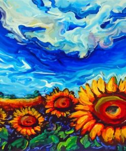 Sunflowers Ukranian Art Paint By Numbers