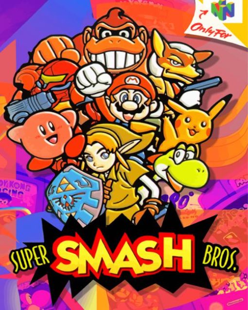 Super Smash Bros Game Paint By Numbers