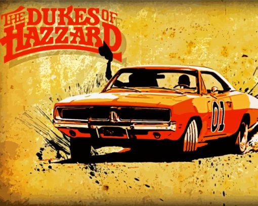 The Dukes Of Hazzard Car Art Paint By Numbers