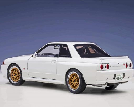 White Skyline R32 Car Paint By Numbers