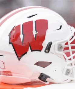 Wisconsin Badgers American Football Helmet Paint By Numbers