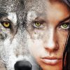 Wolf And Woman Paint By Number