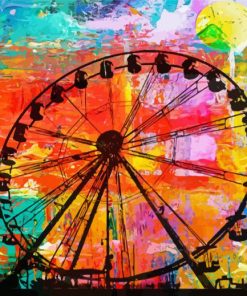 Abstract Ferris Wheel Paint By Number