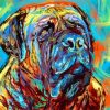 Abstract Bull Mastiff Paint By Numbers