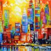 Abstract Colorful City Paint By Numbers