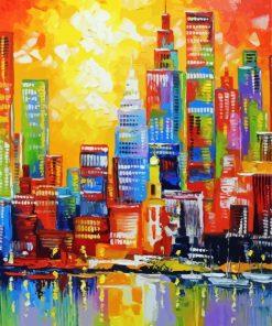 Abstract Colorful City Paint By Numbers