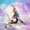 Abstract Figure Skaters Paint By Number