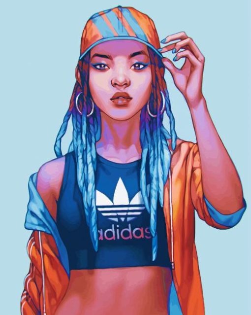 Aesthetic Adidas Girl Paint By Numbers