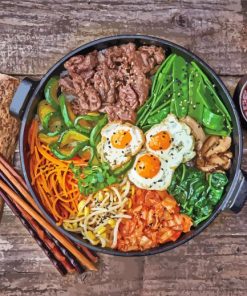 Aesthetic Bibimbap Art Paint By Numbers