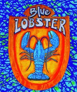 Aesthetic Blue Lobster Paint By Number