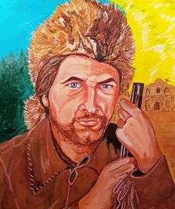 Aesthetic Davy Crockett Illustration Paint By Numbers