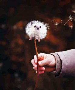 Aesthetic Hedgehog Dandelion Paint By Number