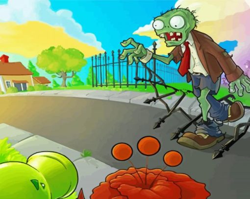 Aesthetic Plants Vs Zombies Video Game Paint By Numbers