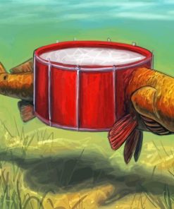 Aesthetic Redfish Drum Illustration Paint By Number