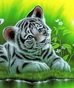 Aesthetic Tiger Cub Paint By Numbers