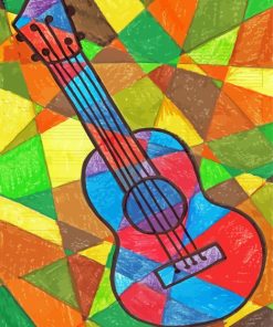 Aesthetic Colorful Ukulele Paint By Number