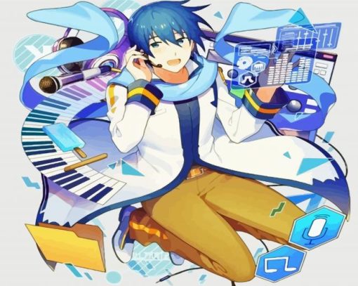 Aesthetic Kaito Vocaloid Paint By Numbers