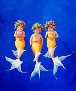 Baby Mermaids Paint By Numbers