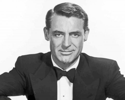 Black And White Cary Grant Paint By Numbers