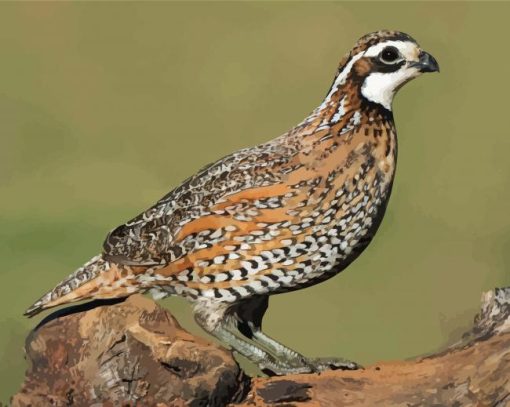 Bobwhite Bird Paint By Number