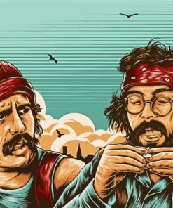 Cheech And Chong Comedy Duo Paint By Numbers