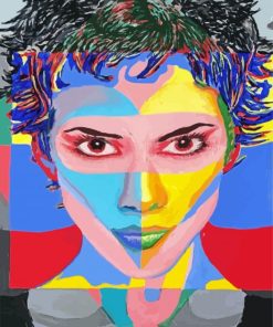 Colorful Halle Berry Art Paint By Numbers