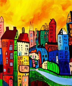 Colorful City Paint By Number