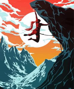 Cool Rock Climber Paint By Numbers