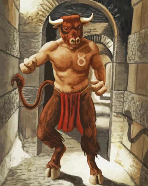 Cool Minotaur Art Paint By Numbers