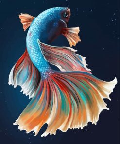 Elegant Fish Illustration Paint By Number