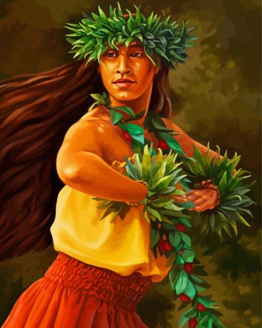 Hawaiian Hula Woman Paint By Numbers