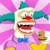 krusty Clown Art Paint By Number