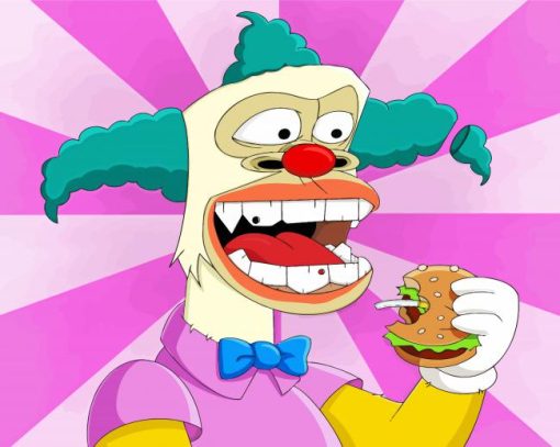 krusty Clown Art Paint By Number