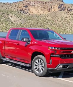 Red Chevy Truck Paint By Numbers