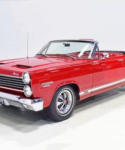 Red Vintage Mercury Convertible Car Paint By Numbers