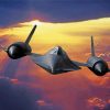 Sr 71 Blackbird Sunset Paint By Numbers