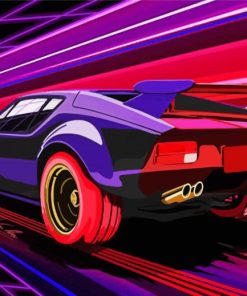 Supercar Illustration Paint By Numbers