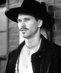 Tombstone Val Kilmer Black And White Paint By Numbers