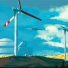 Vintage Wind Turbine Paint By Numbers