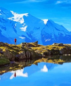 Water Reflection Mont Blanc Italy Paint By Numbers