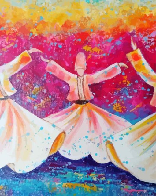 Whirling Dervish Dance Art Paint By Number
