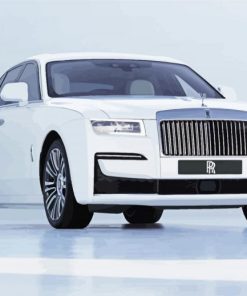 White Roll Royce Luxury Car Paint By Number