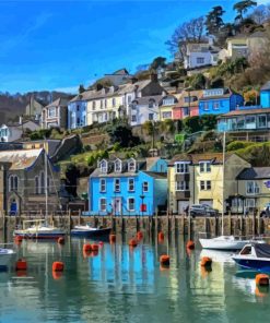 Looe Harbour Cornwall England Paint By Numbers