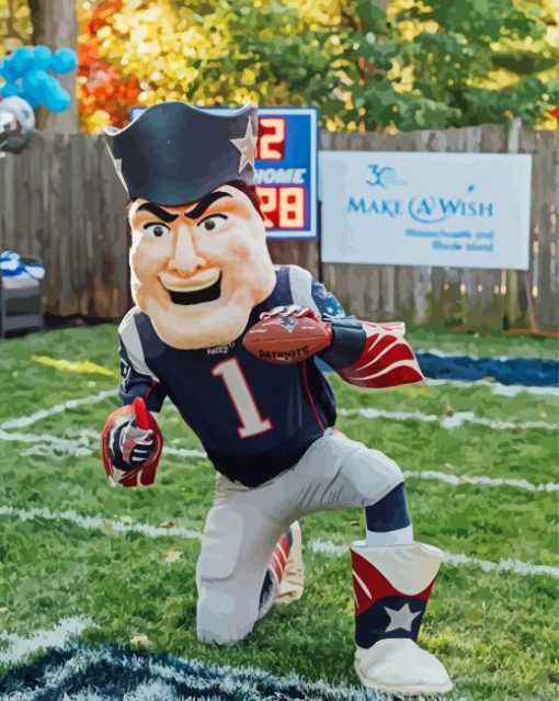 Pat Patriot New England Team Mascot Paint By Numbers