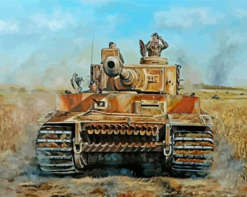 Tiger Tank Art Paint By Numbers